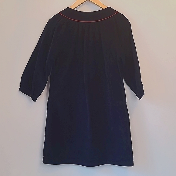 Retro Navy Corduroy A-Line Dress sz M - Picture 5 of 7